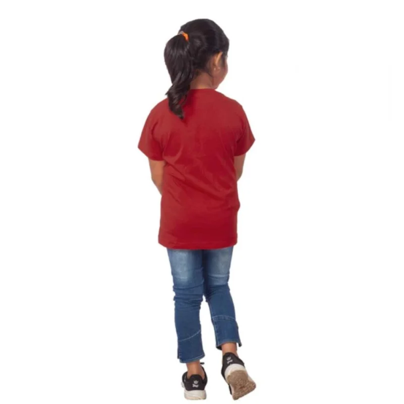 Alternative view of Generic Girls Cotton Panda Glass Half Sleeve TShirt (Maroon)
