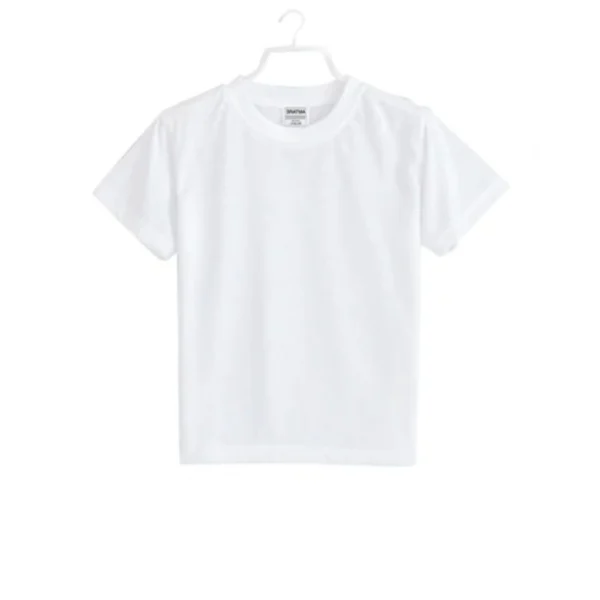 Generic Boys Cotton Plain Half Sleeve TShirt (White) - Image 2