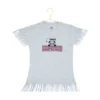 Generic Girl's Casual Short Sleeve Printed Cotton T Shirt (Grey)