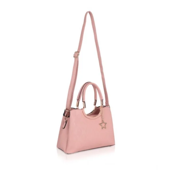 Generic Women's Faux Leather Printed Adjustable Long Belt Handbag (Pink) - Image 2