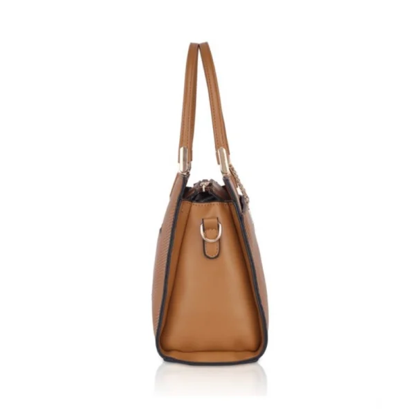 Women's Faux Leather Textured?Adjustable?Long?Belt Handbag (Brown) - Image 5