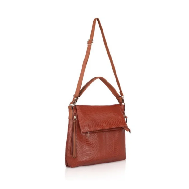 Alternative view of Women's Faux Leather Textured?Sling Bag (Brown )
