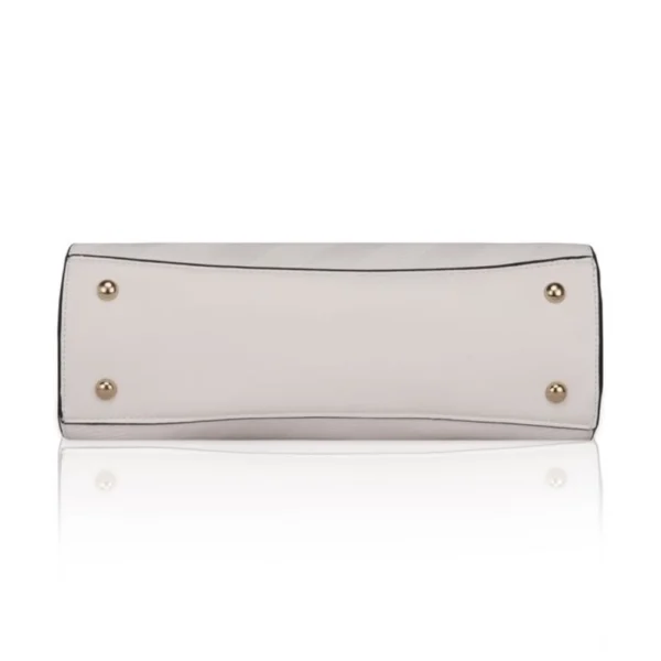 Generic Women's Faux Leather Textured Adjustable Long Belt Handbag (White) - Image 3