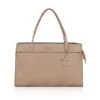 Women's Faux Leather Textured?Adjustable?Long?Belt Handbag (Khaki)