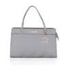 Women's Faux Leather Textured?Adjustable?Long?Belt Handbag (Grey)