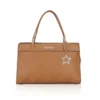 Women's Faux Leather Textured?Adjustable?Long?Belt Handbag (Brown)