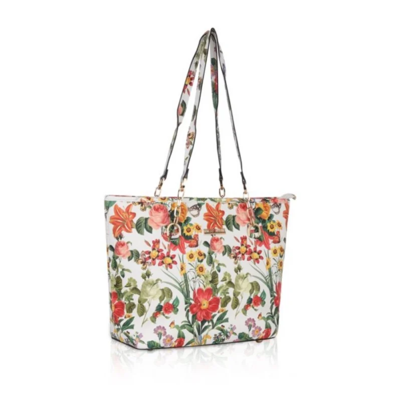 Alternative view of Women's Faux Leather Printed Tote Bag (White Orang)