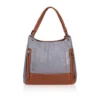 Women's Faux Leather Textured?Tote Bag (Blue)