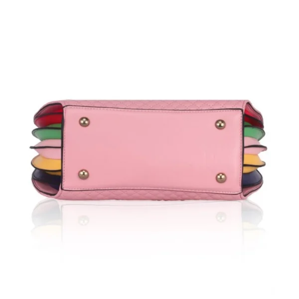 Generic Women's Faux Leather Printed Adjustable Long Belt Handbag (Pink) - Image 3