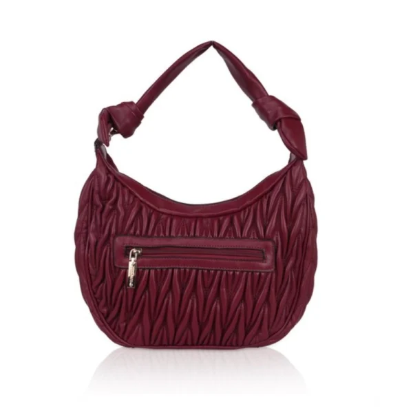 Generic Women's Faux Leather Textured Handbag (Red) - Image 4