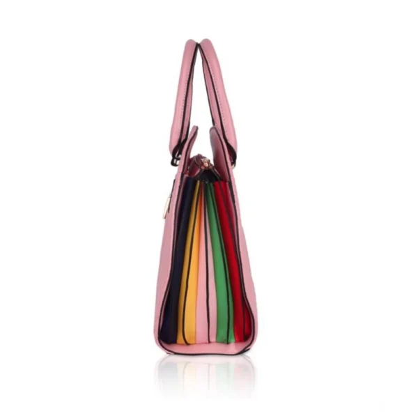 Generic Women's Faux Leather Printed Adjustable Long Belt Handbag (Pink) - Image 5