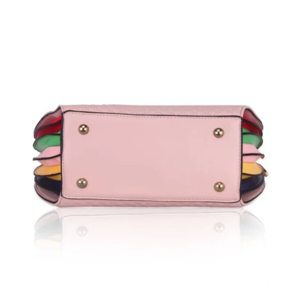 Generic Women's Faux Leather Printed Adjustable Long Belt Handbag (Pink) - Image 3