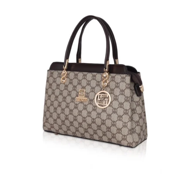 Women's Faux Leather Printed Handbag (Coffee) - Image 6