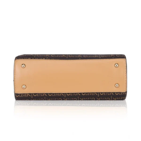Generic Women's Faux Leather Printed Handbag (Camel) - Image 3