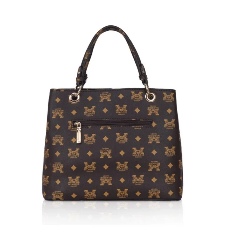 Alternative view of Women's Faux Leather Printed Handheld Bag (Brown )