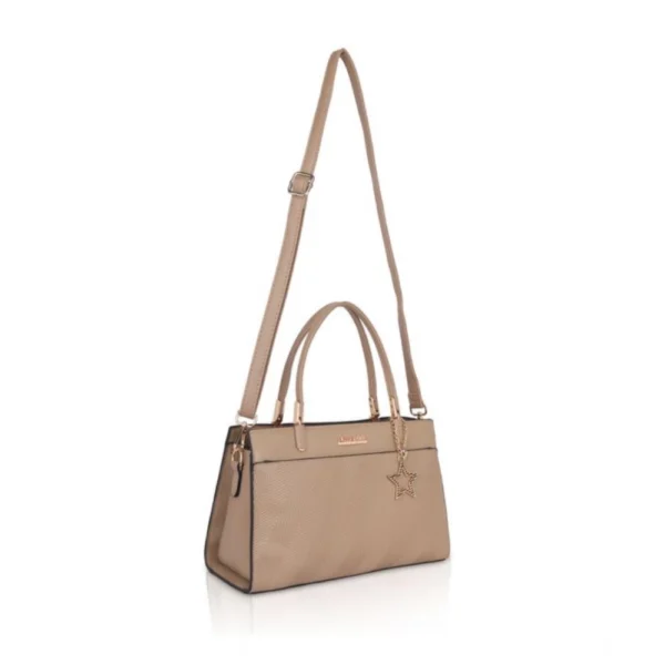 Women's Faux Leather Textured?Adjustable?Long?Belt Handbag (Khaki) - Image 2
