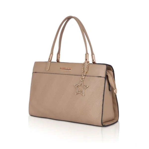 Women's Faux Leather Textured?Adjustable?Long?Belt Handbag (Khaki) - Image 6