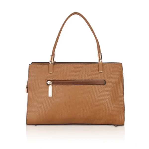 Women's Faux Leather Textured?Adjustable?Long?Belt Handbag (Brown) - Image 4