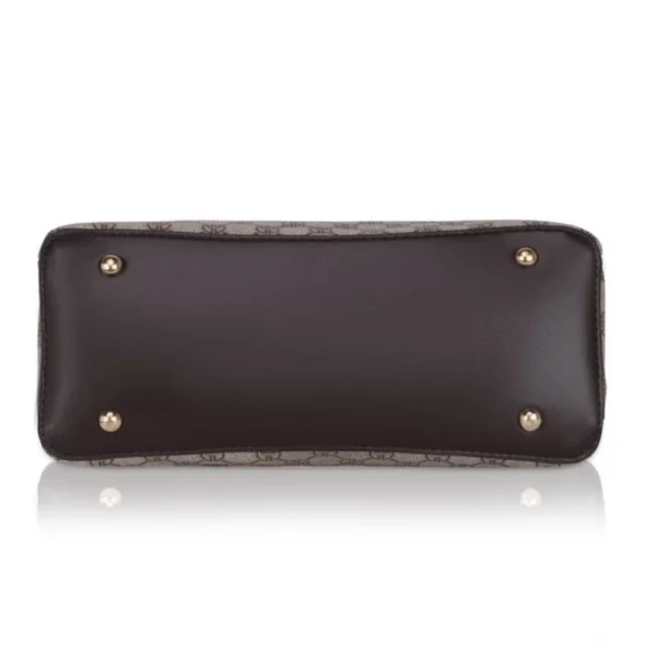 Women's Faux Leather Printed Handbag (Coffee) - Image 3