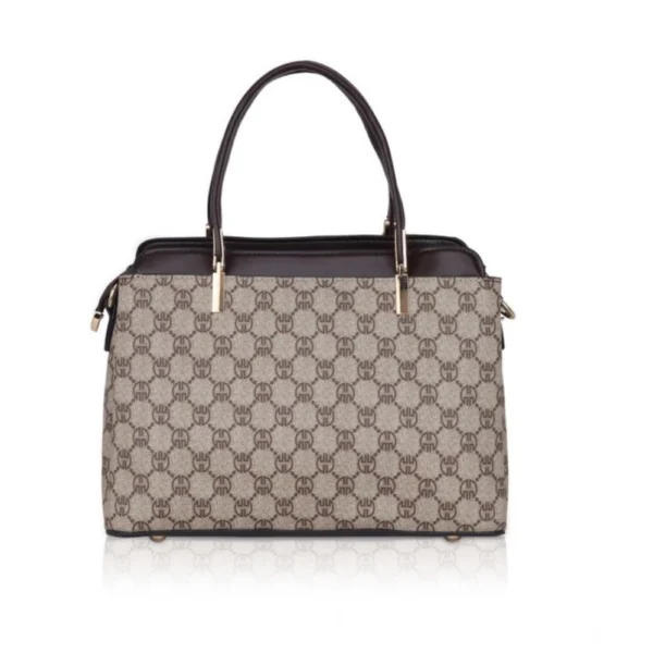 Women's Faux Leather Printed Handbag (Coffee) - Image 4