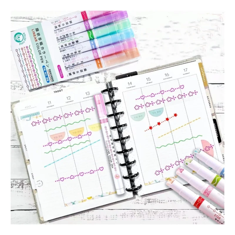 Alternative view of Designer Linear Roller Curve Highlighter Pens | Plastic | Stationery | 5+ Years