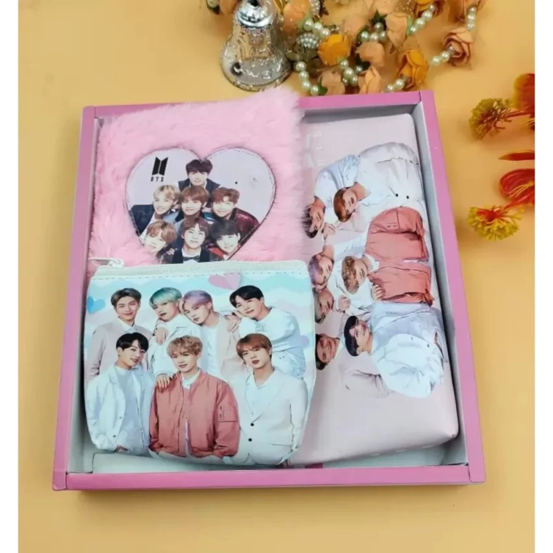 Alternative view of Prezzie Villa 3 in 1 Black Pink Stationery Set for Kids in Multicolor 2 Pouches and 1 Pocket Diary Set | Soft Furr | Stationery | 5+ Years