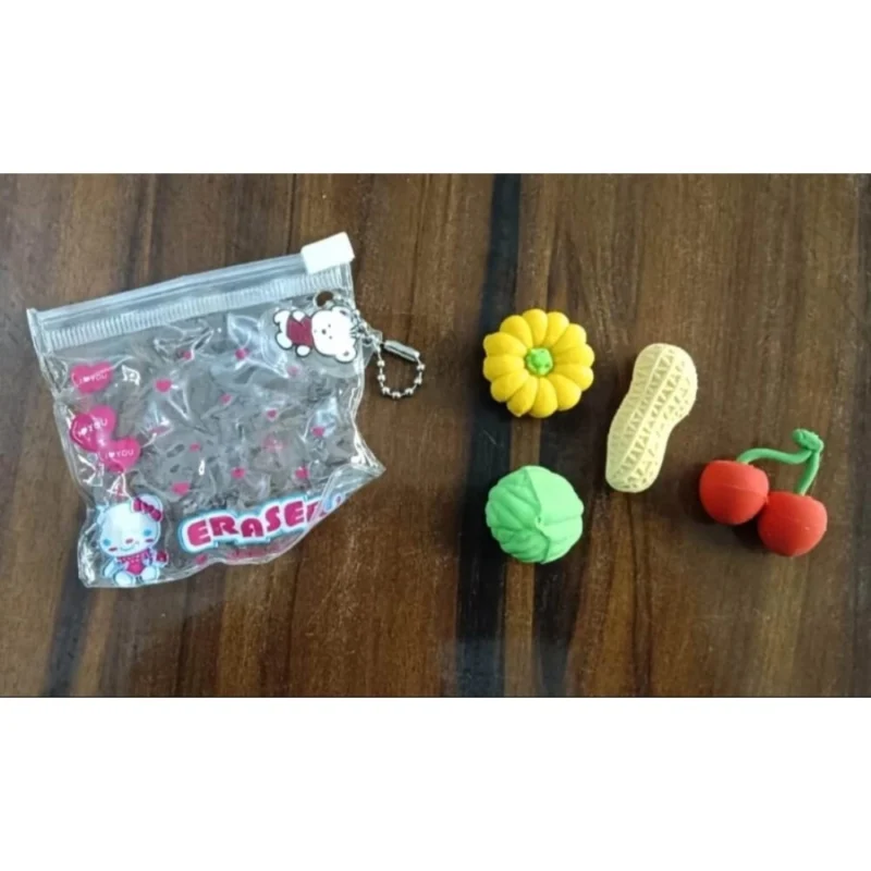 Alternative view of Pack Of_5 Vegetable Eraser | Rubber | Stationery | 3+ Years