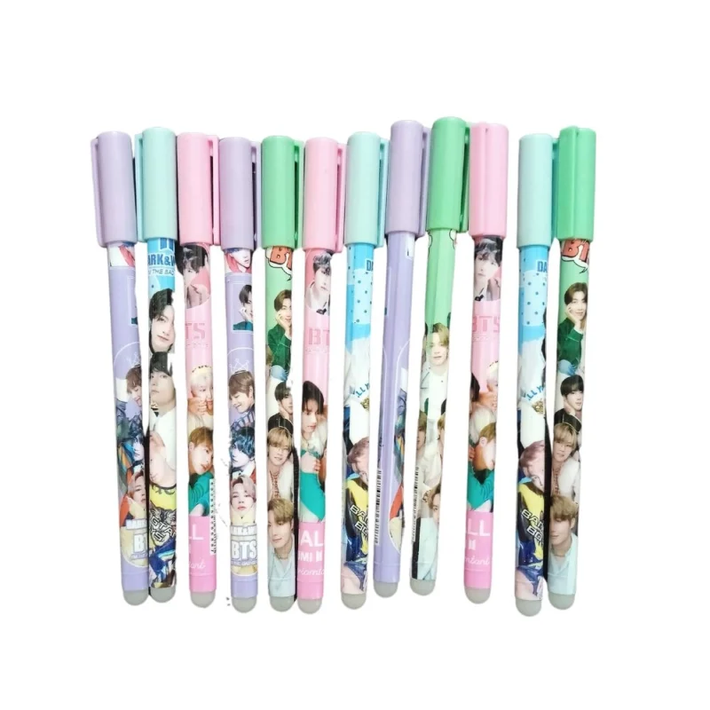 12_Pcs Set BTS Theme Reusable Pencil? | Plastic, Metal | Stationery | 3+ Years