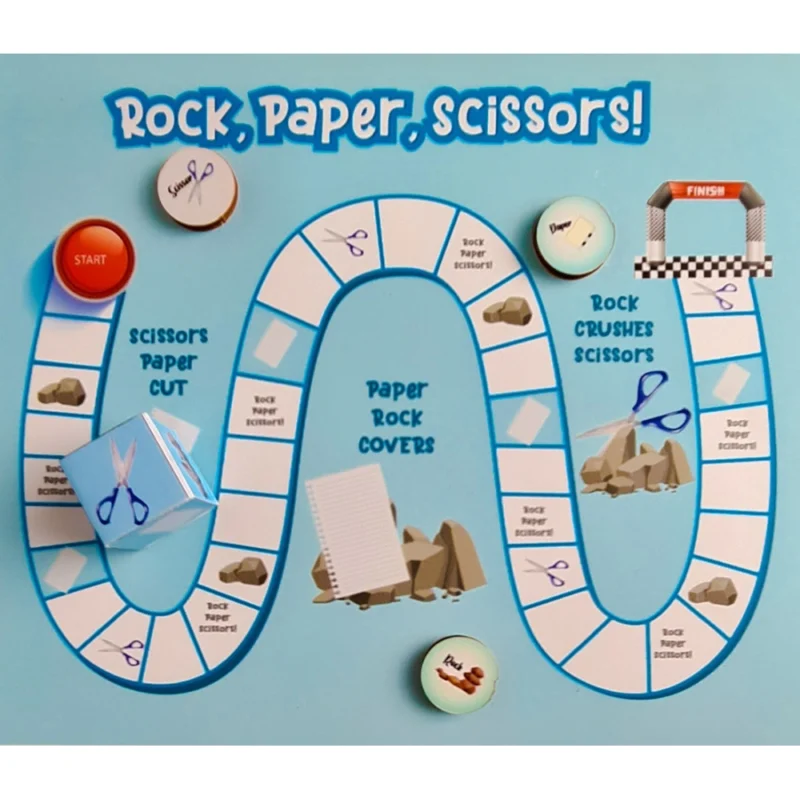 Generic Rock Paper Scissor Wooden Board Game Toys (MultiColor)