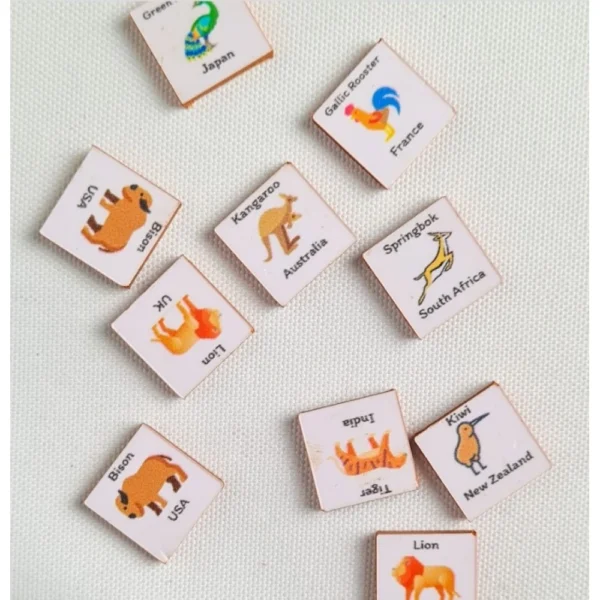 Generic Countries- National Animal Wooden Puzzle Game Toys (MultiColor) - Image 3