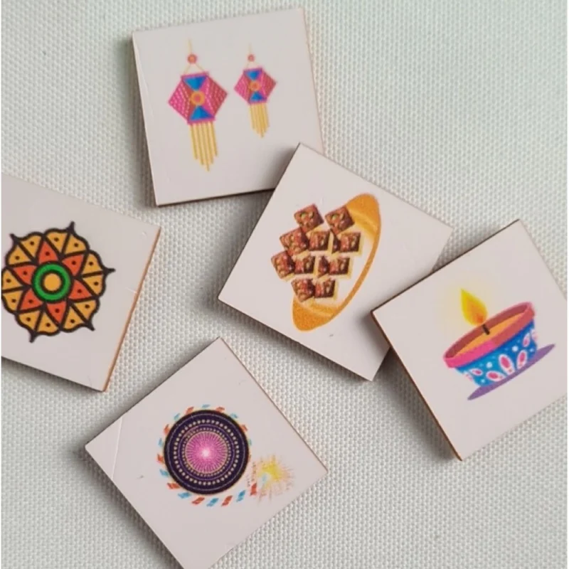 Alternative view of Generic Festival- Diwali Wooden Board Game Toys (MultiColor)
