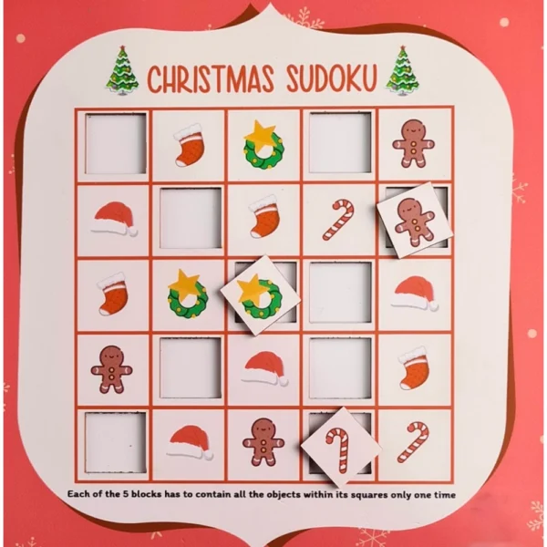 Generic Festival- Christmas Wooden Puzzle Game Toys (MultiColor) - Image 2