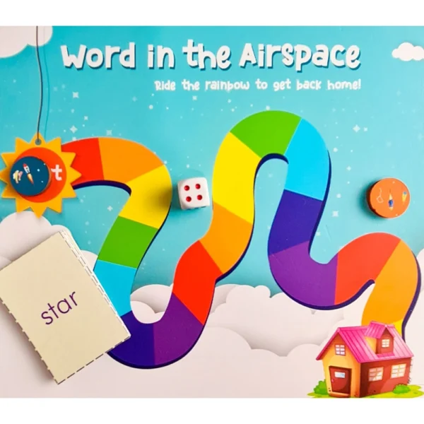 Generic Words in the Air Space Wooden Board Game Toys (MultiColor) - Image 2