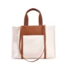 Generic Women's Canvas Medium Top handle Satchel Zipper Handbag (White)