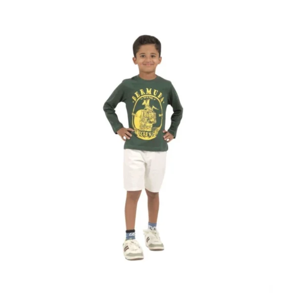 Generic Pack of 3 Boy's Cotton Printed Full Sleeve T-Shirt's (Multicolor) - Image 2