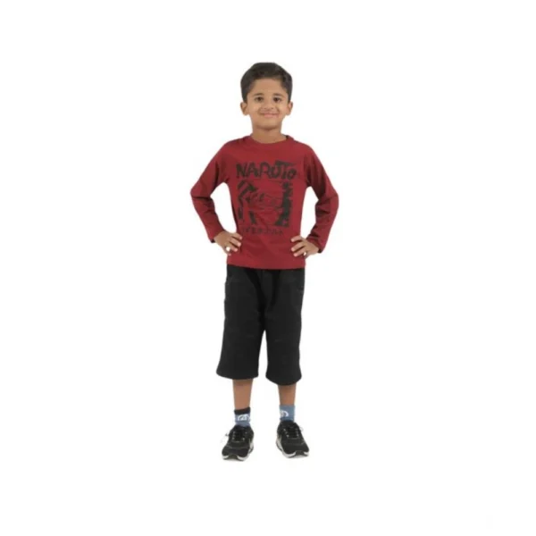 Generic Pack of 2 Boy's Cotton Printed Full Sleeve T-Shirt's (Multicolor) - Image 2