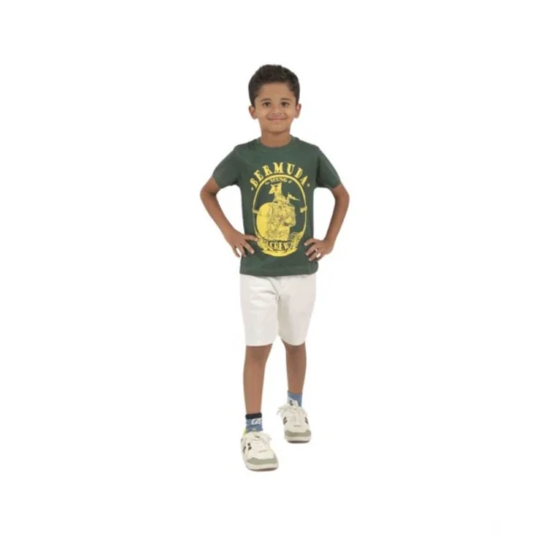 Generic Pack of 2 Boy's Cotton Printed Short Sleeve T-Shirt's (Multicolor) - Image 4