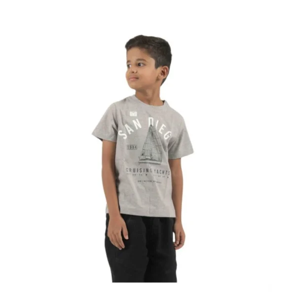Generic Pack of 3 Boy's Cotton Printed Short Sleeve T-Shirt's (Multicolor) - Image 4