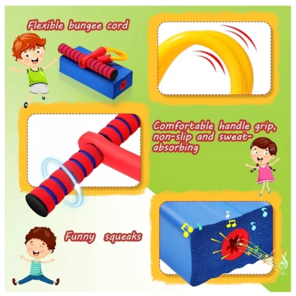 Generic Rubber Kids Pogo Jumper Fun and Safe Pogo Stick for Toddlers Bouncing Toy for Ages 3 and up Holds up to 250lbs (Multicolor) - Image 2
