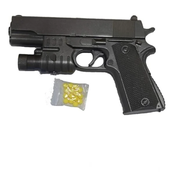 Plastic Pubg Pistol Shooting Toy For Kids With 8 Round Reload (Multicolor) - Image 3