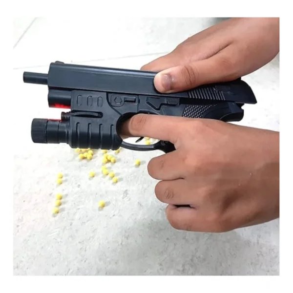 Plastic Pubg Pistol Shooting Toy For Kids With 8 Round Reload (Multicolor) - Image 2