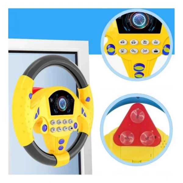 Plastic Steering Wheel Driving Controller Toy (Multicolor) - Image 4