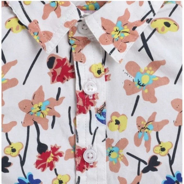 Generic Boy's Cotton Blend Printed Short Sleeve Shirt (MultiColor) - Image 3