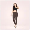 Generic Women's Cotton Blended Solid Ankle legging (Brown)