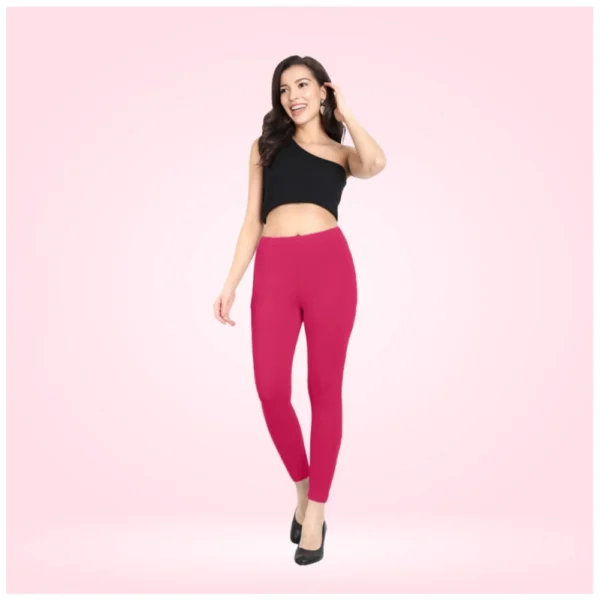 Generic Women's Cotton Blended Solid Ankle legging (Rani)