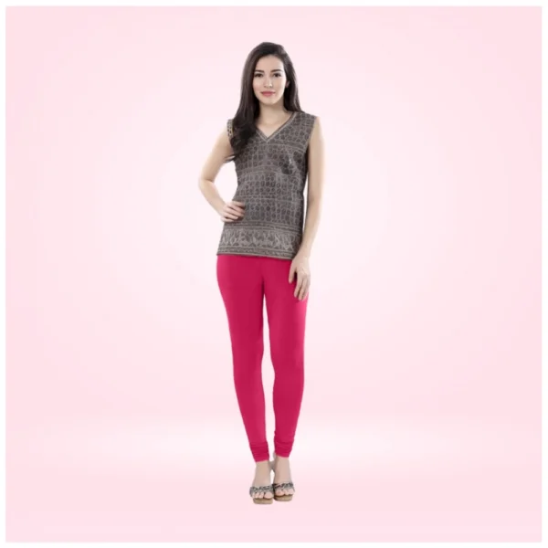 Generic Women's Cotton Blended Solid Churidar leggings (Rani)