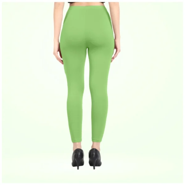Generic Women's Cotton Blended Solid Ankle legging (Pista Green) - Image 4
