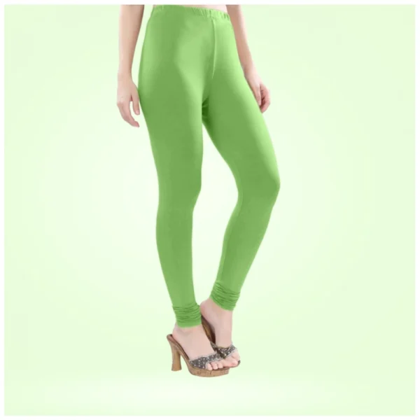 Generic Women's Cotton Blended Solid Churidar leggings (Pista Green) - Image 5