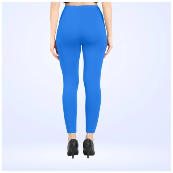 Generic Women's Cotton Blended Solid Ankle legging (Blue) - Image 4