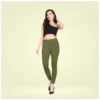 Women's Cotton Blended Solid Ankle legging (Olive Green)